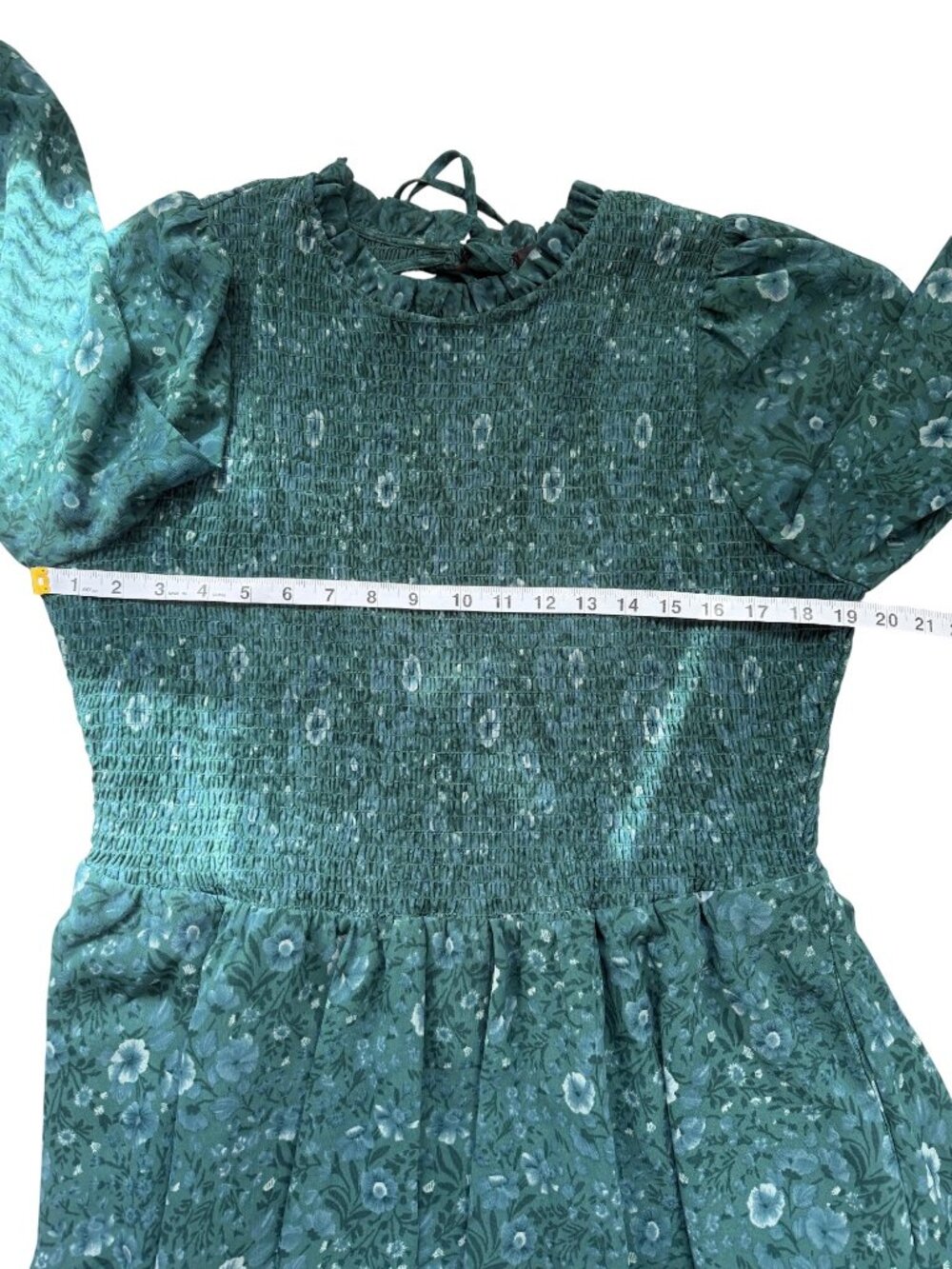 Madewell Womens XL Midi Dress Crinkle Georgette Lucie Tie-Back Woodland Floral - Picture 5 of 8